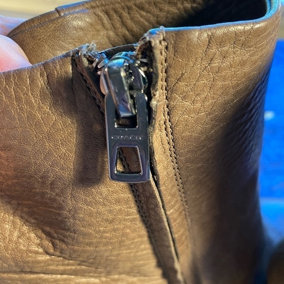 Coach Teagan leather ankle boots in tobacco size 7.5 - Picture 10 of 10